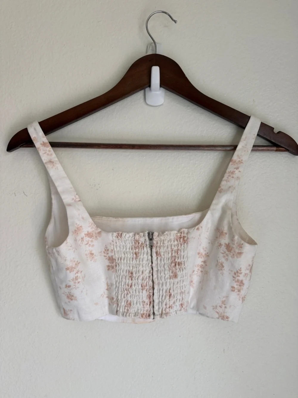 Reformation Palm Linen Set Skirt and Top Floral Print